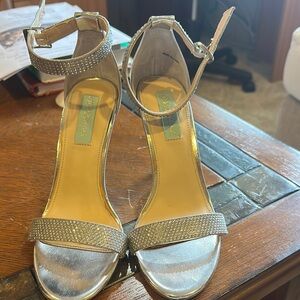 Elegant Silver High Heel Sandals
